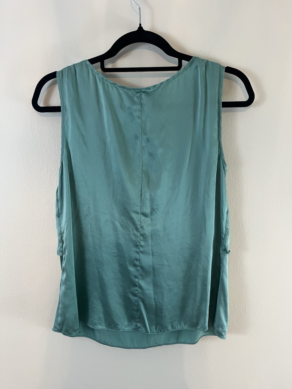 Talbots Women’s Size 6 100% Silk Blouse Tank Top Aqua Marine Teal Lightweight