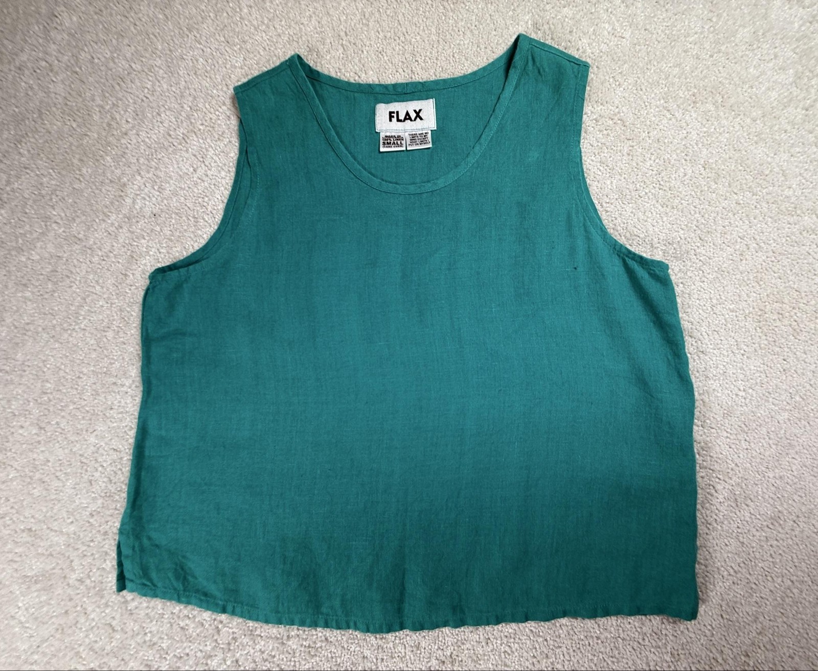 FLAX Tank Top Women S Green Black Blue Linen Sleeveless Coastal Beachy Minimal 3