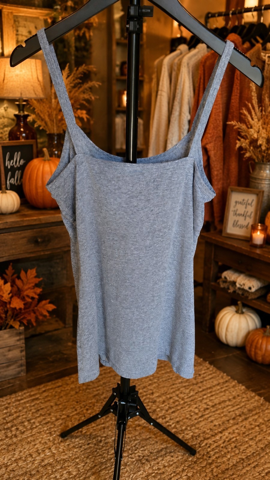 Vintage BKE Essentials Buckle Size L Gray Tank Cami