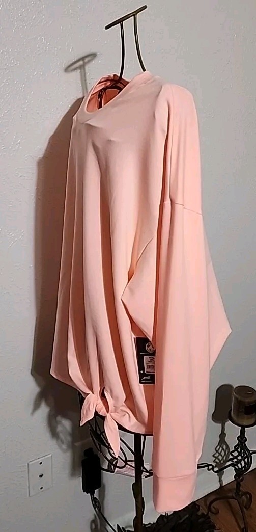 Avia Peach Sorbet Side Tie Tee ~ Sz XXXL (22) ~ NWT