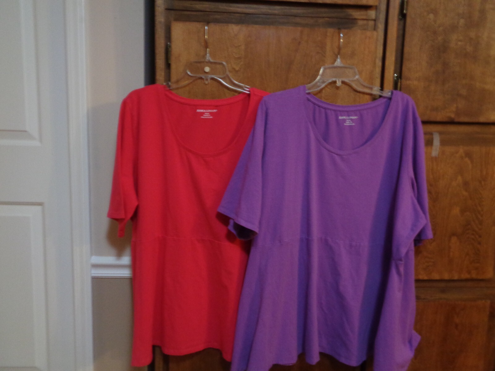 jessica london 3x lot of 2 pull over top pink and purple swing style