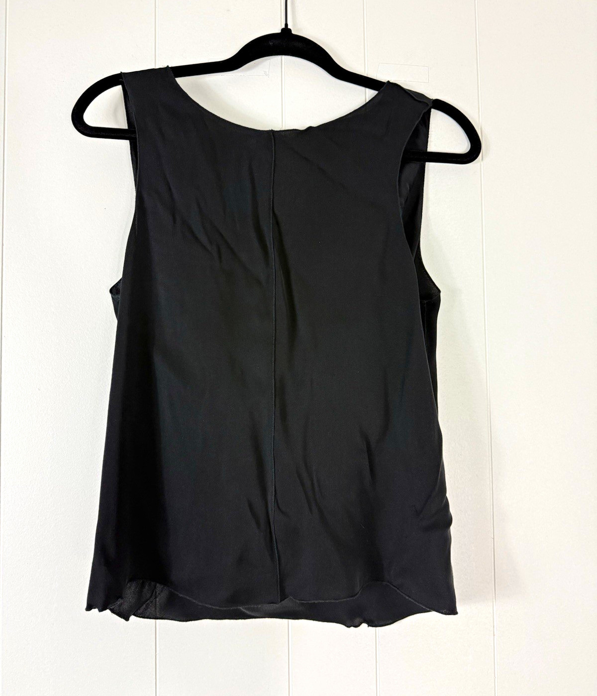 Alice + Olivia by Stacey Bendet Black Silk/Spandex Pleated Blouse XS AIR007629