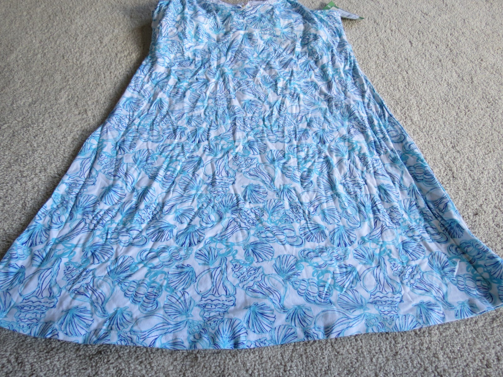 NWT Lilly Pulitzer Lagoon Blue Shell The Way Size Large Minidress
