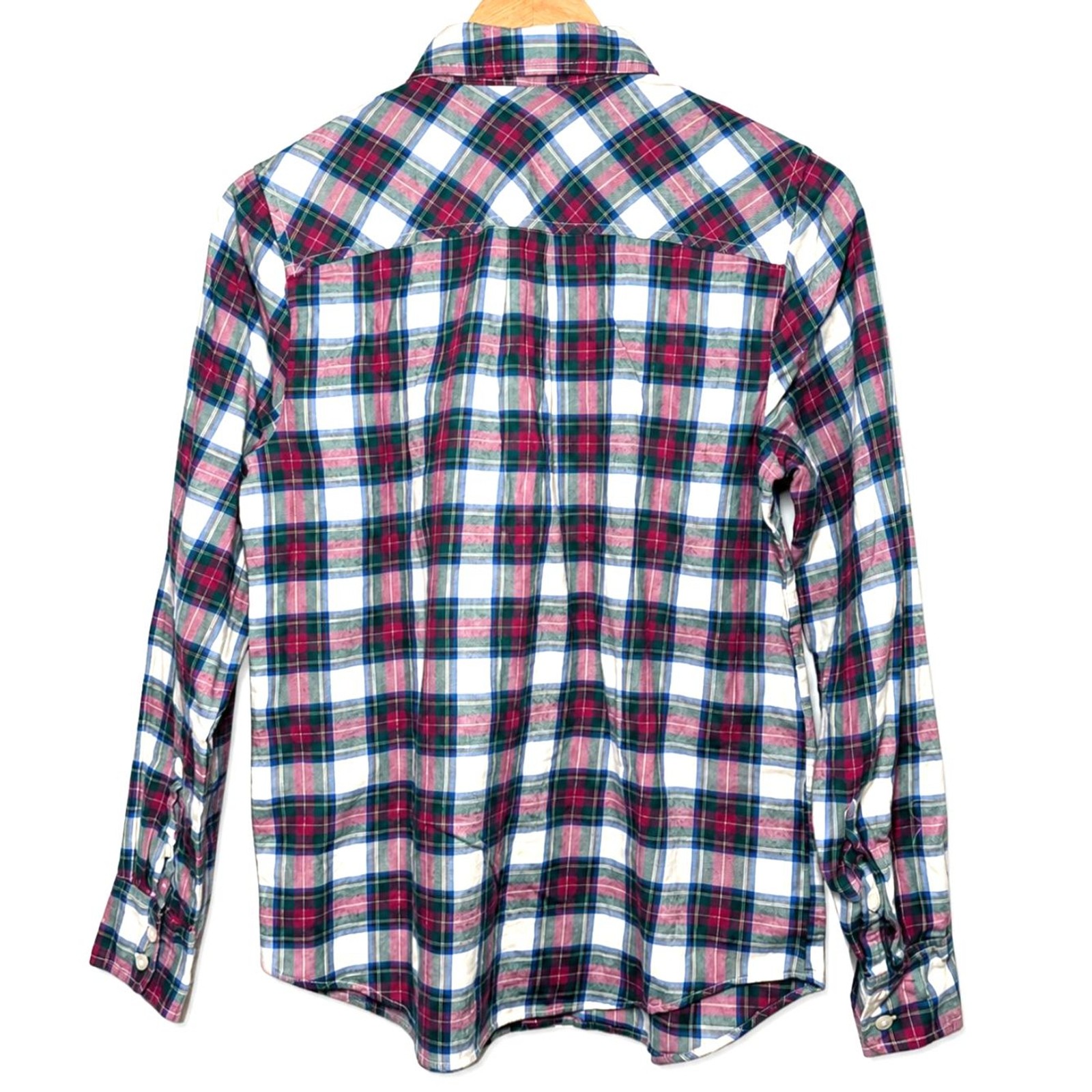 NWT J.Crew Plaid Button Up Shirt Small Cotton Tartan Long Sleeve Preppy