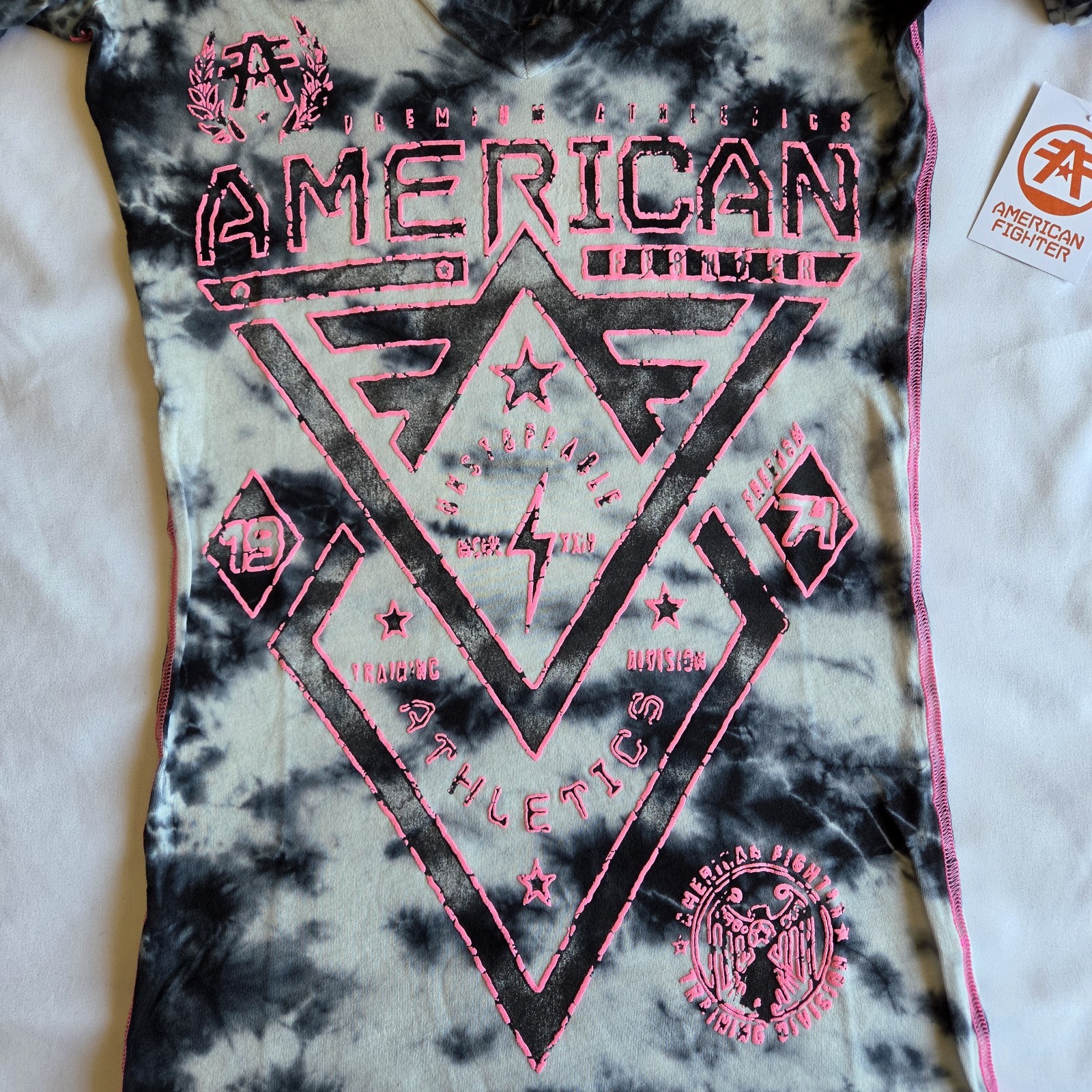 American Fighter Affliction Alaska Artisan XS S L XL Black Dyed Graphic T-Shirt