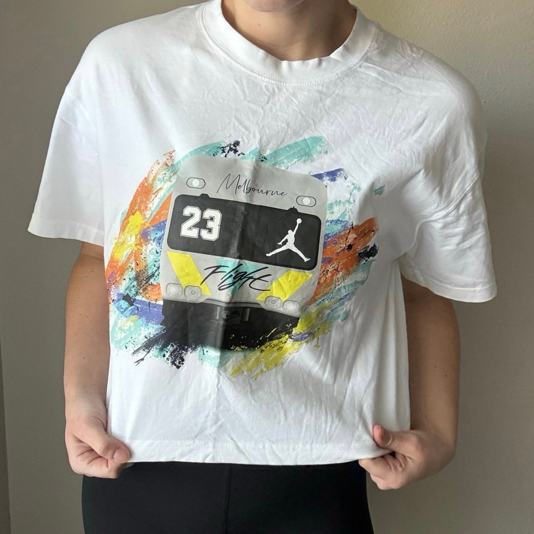 Air Jordan Flight Loose Fit Melbourne Graphic Tee Crop Sporty 90s nike lad bloke