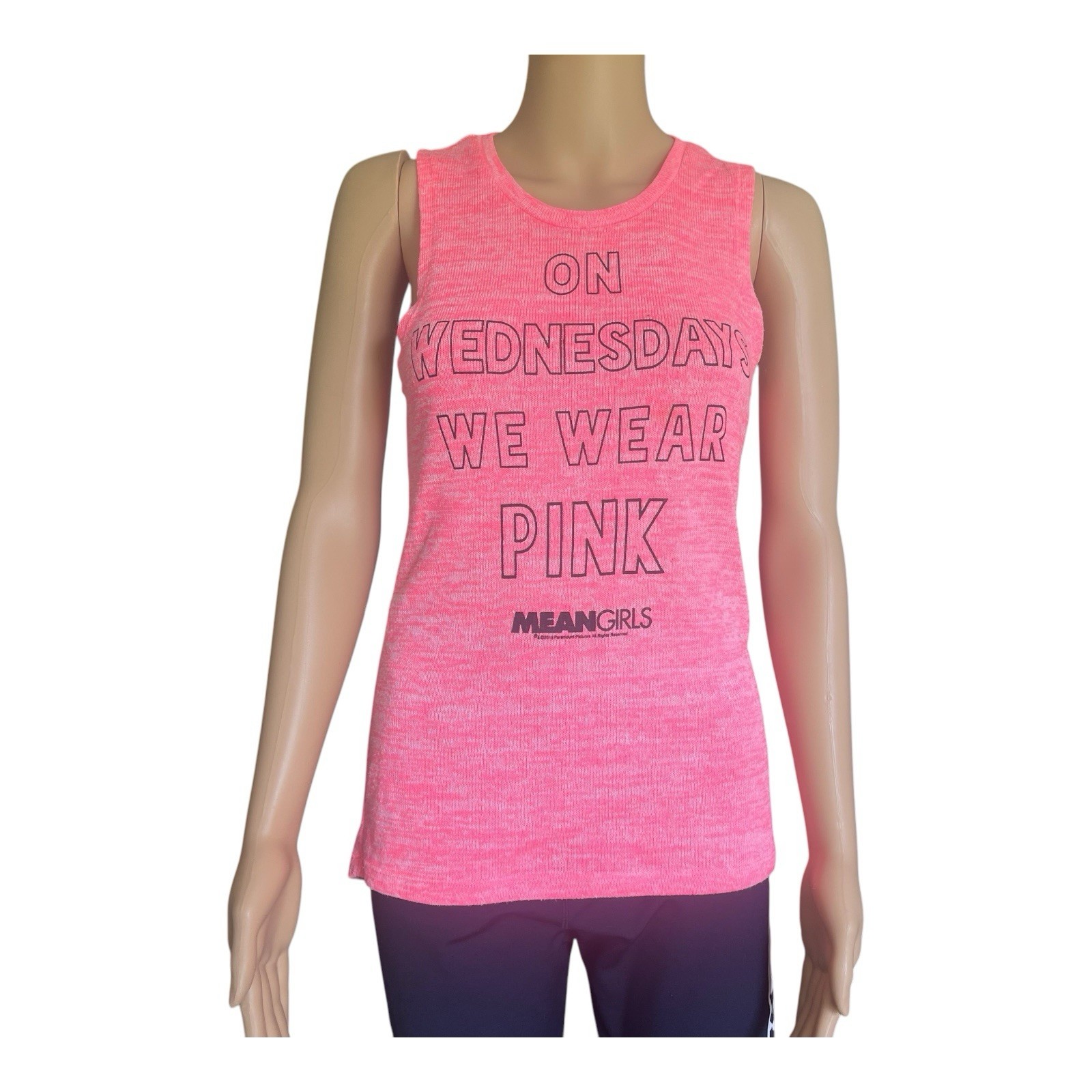 Paramount Mean Girls marble hot pink white cardigan tank top S graphic design