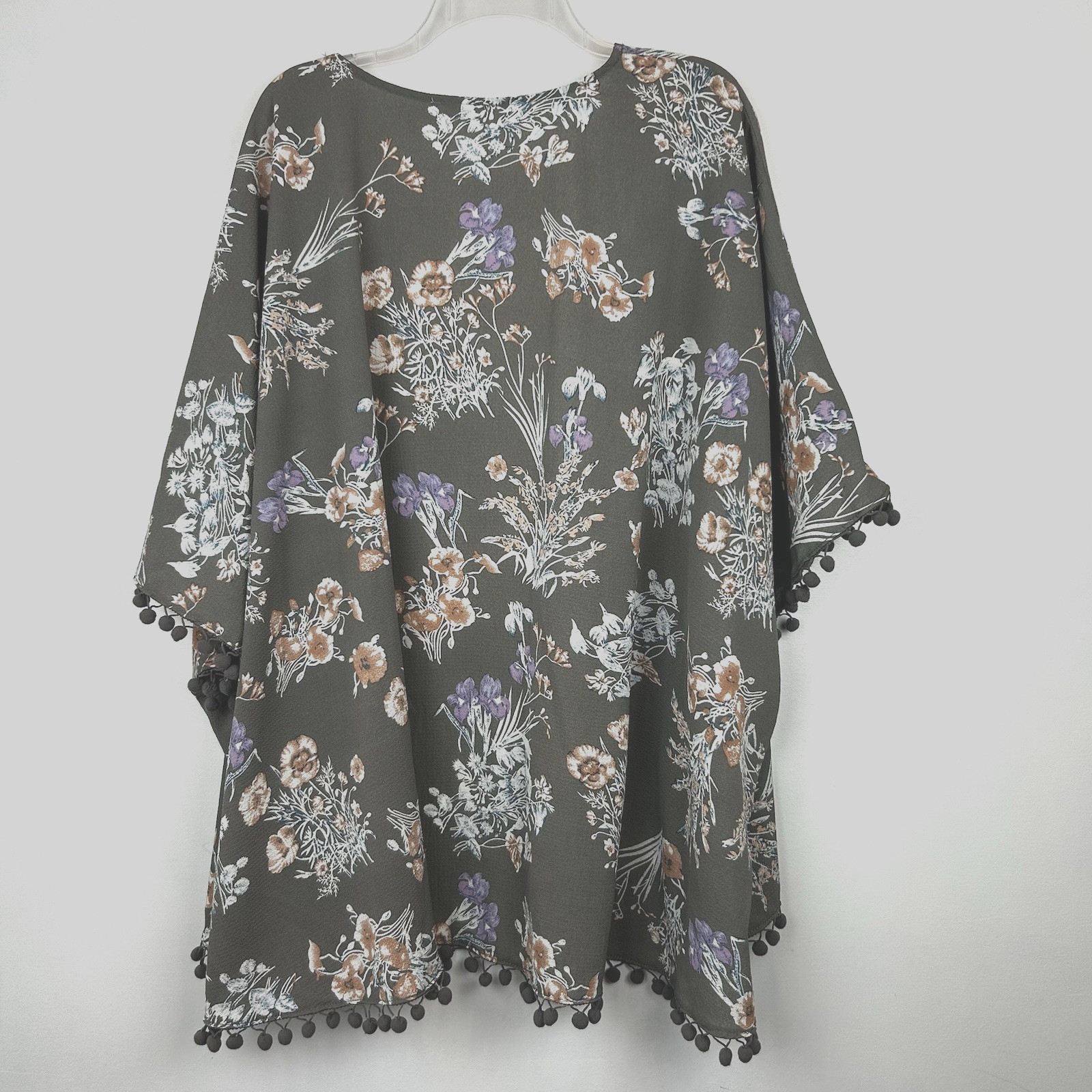 Kimono Women Medium Wrap Flowy Floral Boho Layer Topper Long Oversized Read