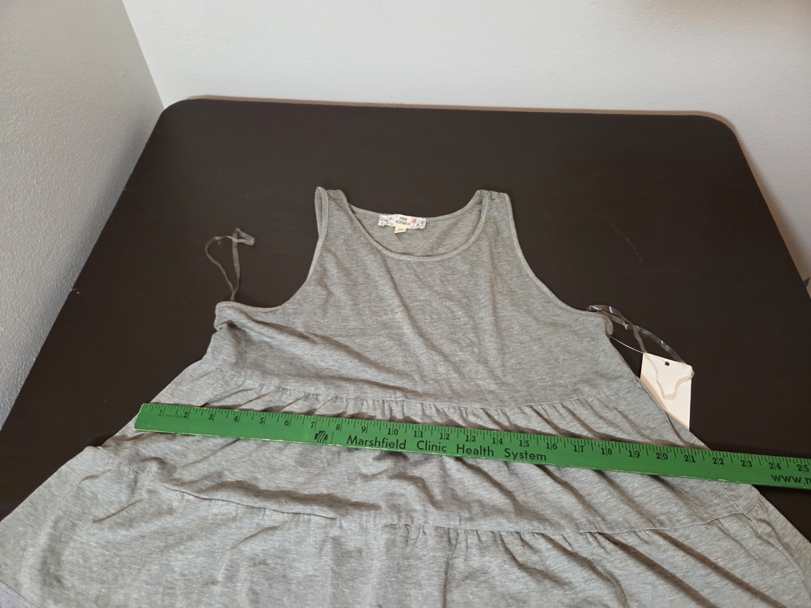 Pink Republic Juniors Xlarge Xl Olive Heather Tiered Tank Top New With Flaws
