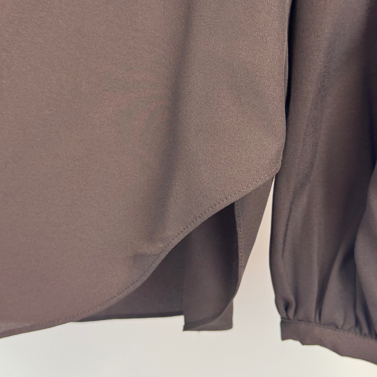 Michael Michael Kors Womens Chocolate Brown Shawl Collar Blouse 1X NWT
