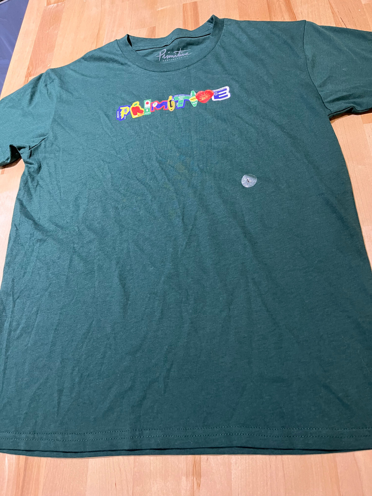 Lot of 2 Primitive Skateboarding Graphics GREEN + BLACK Tshirt – Junior’s Sz L