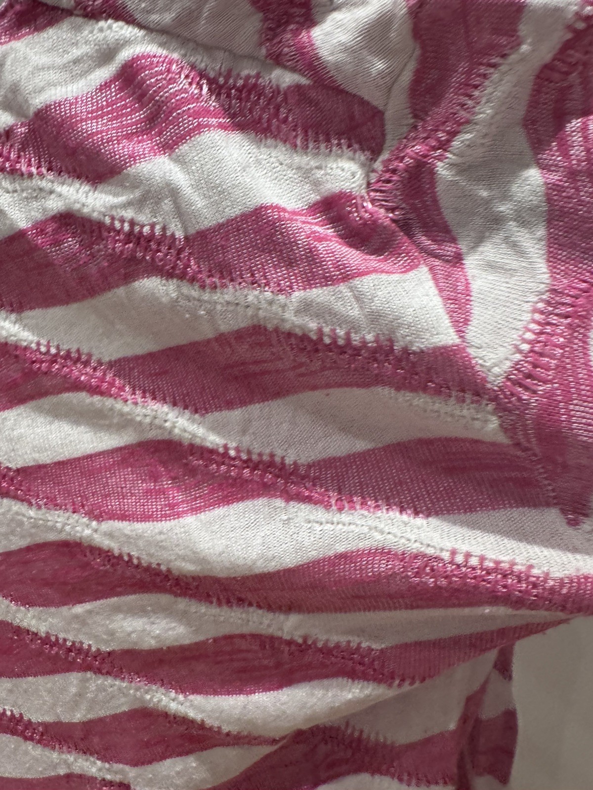 Women’s James Lakeland Pink And White Stripe Top With 3/4 length sleeves