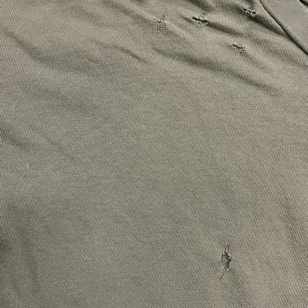 Current Elliott T Shirt The Ruffle Roadie Tee Dusty Olive Destroy Size 1 Cotton