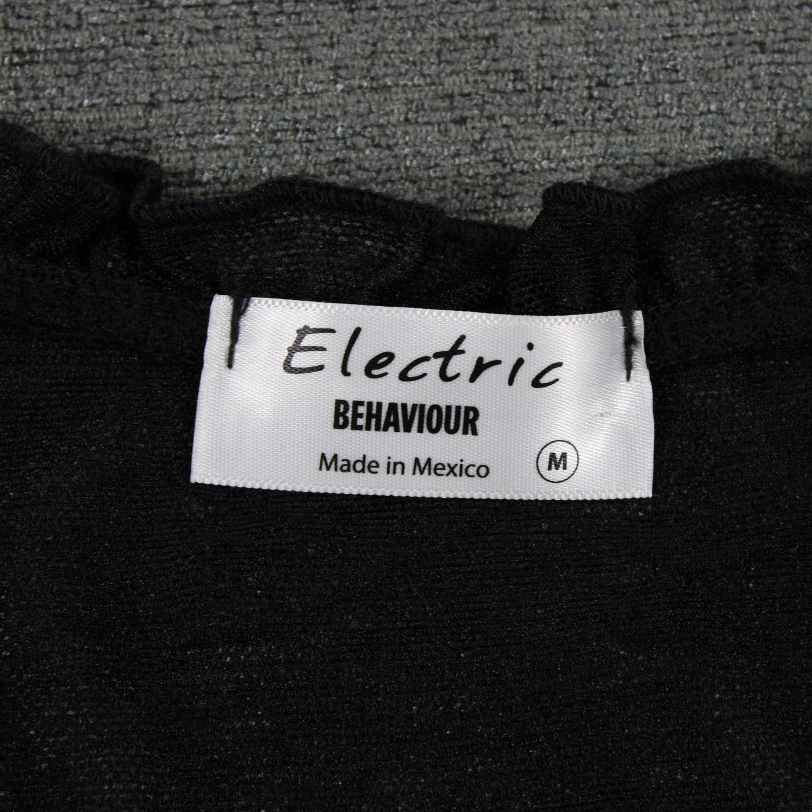 Electric Behaviour Black Mesh Bow Butterfly Ruffle Tank Top Coquette Medium