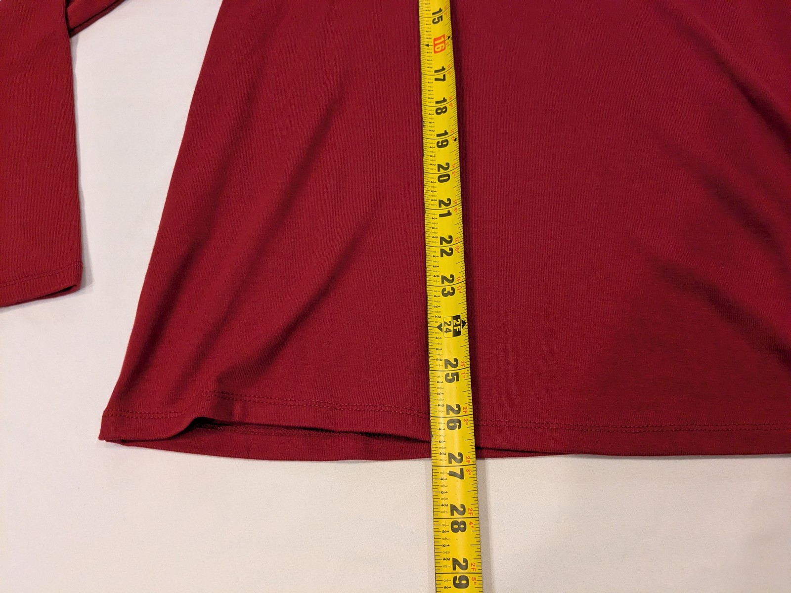 Gibsonlook Pullover Women L Garnet Red Cowl Neck Long Sleeve Top NWT Stretch