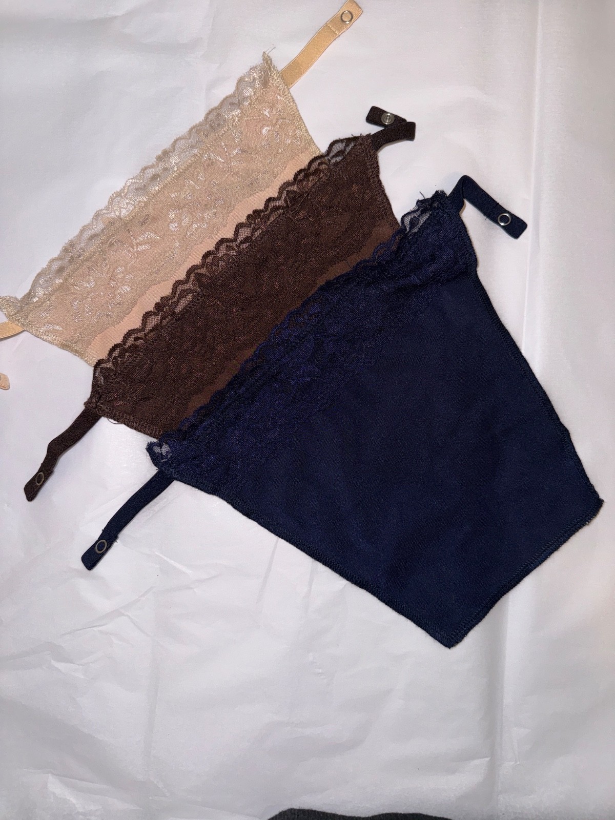 CAMI SECRET set of 3 Mock Cami – NAVY, BEIGE & BROWN