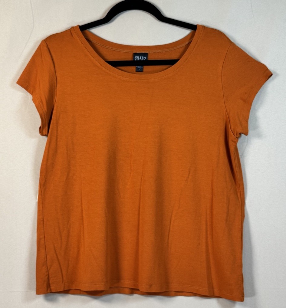 Eileen Fisher L Women Top Blouse Basic Minimalist Versatile Basic