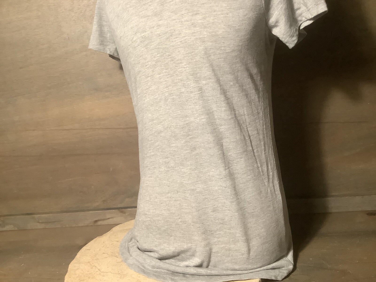 ZOE + LIV WOMENS GRAY TEE SHIRT “GET UP BE AWESOME REPEAT” ROUNDED HEM SMALL