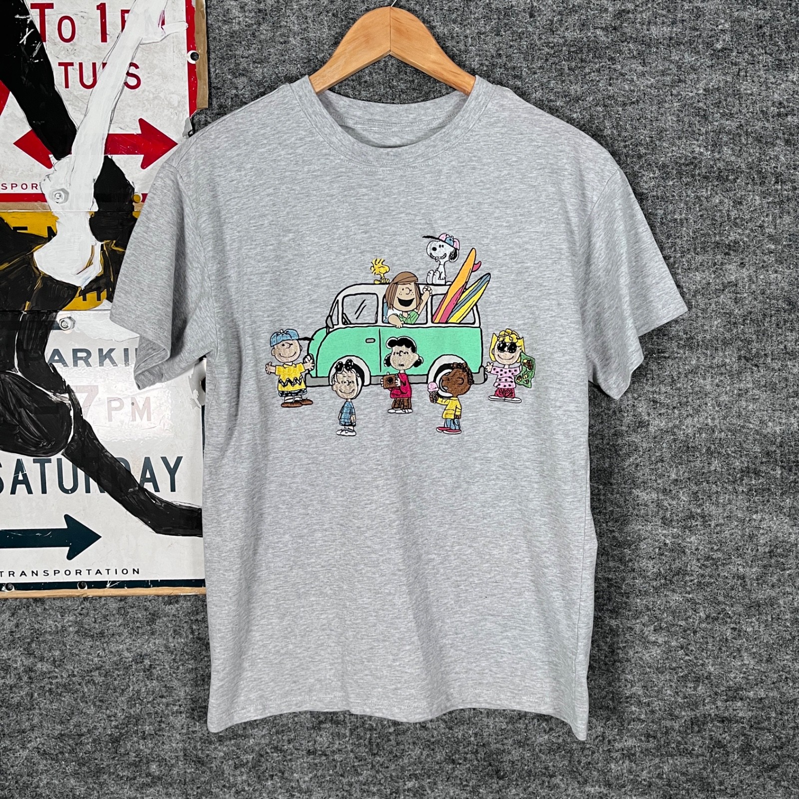 Vintage Snoopy T Shirt Peanuts Surf Sun Fun Beach Cartoon Dog Teacher Size Small