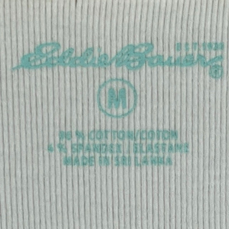 Eddie Bauer Womens 2×2 Rib Knit Tank Top M White Scoop Neck NWT