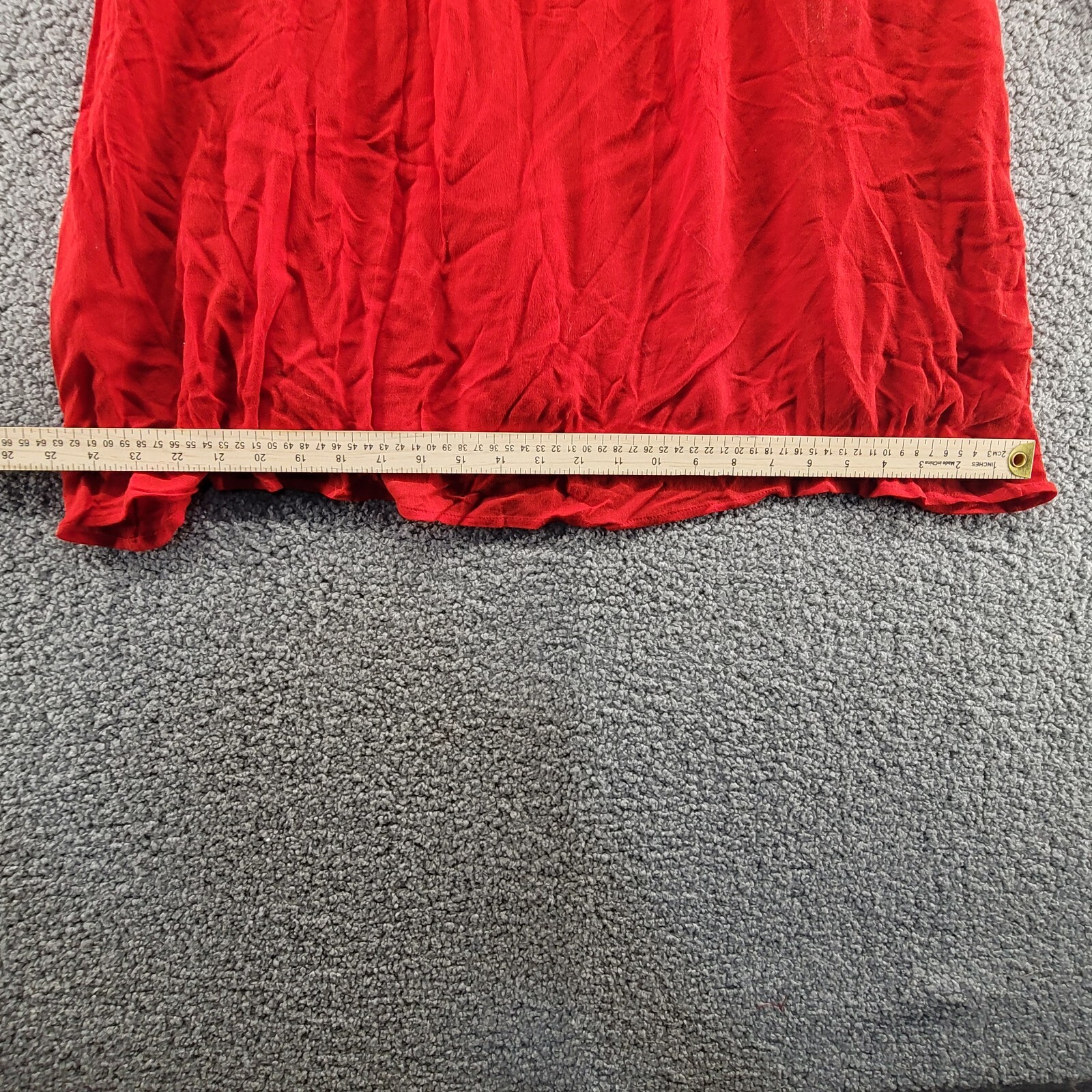 En Creme Womans Red Blouse Top Medium