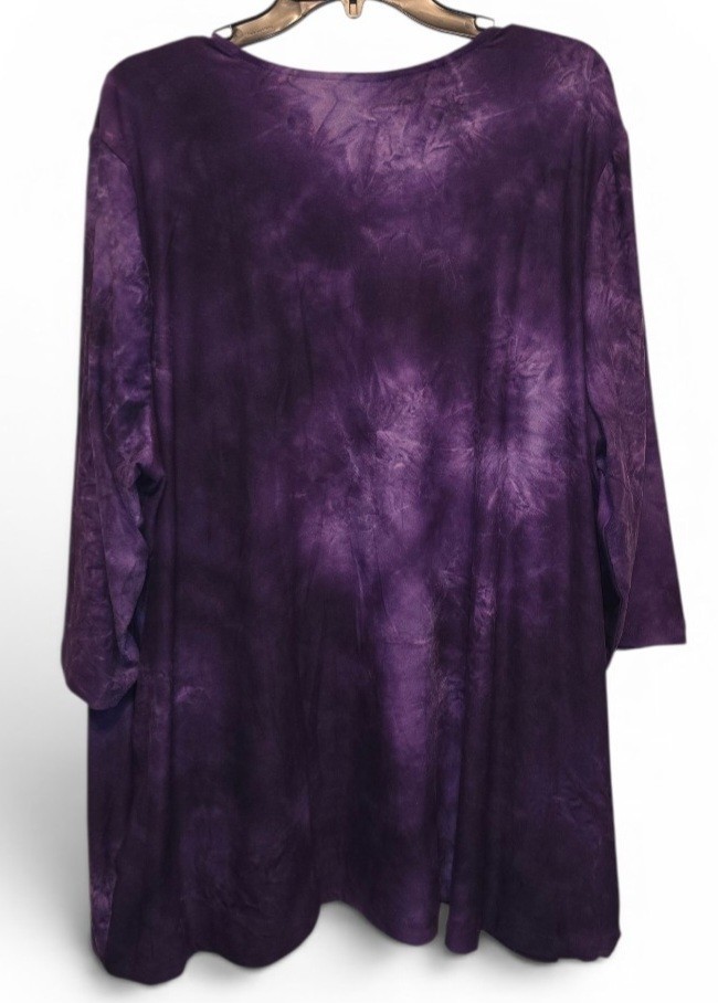 Catherines Purple One Piece Stretchy Blouse Top Size 2X