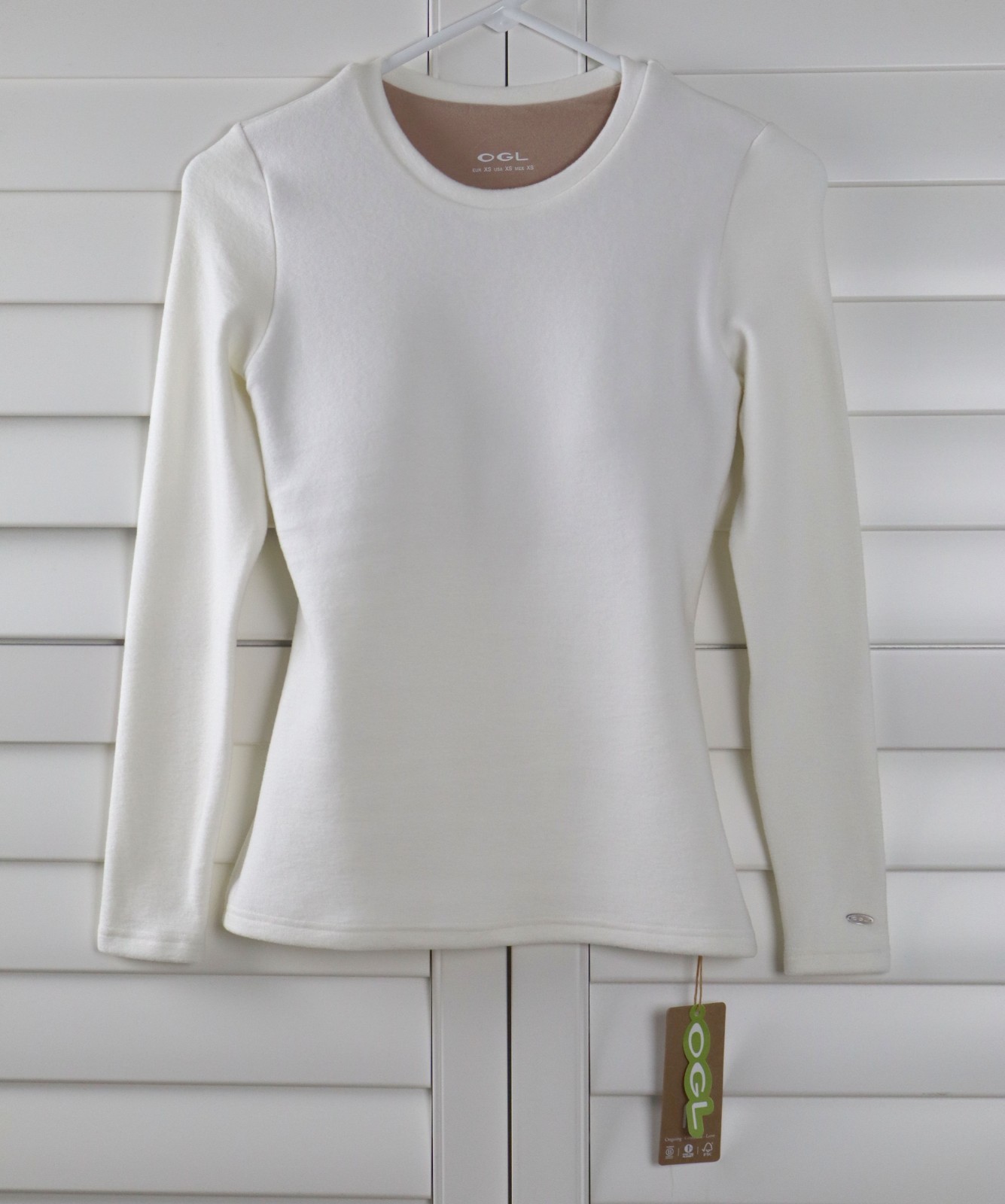 OGL NWT $68 Padded Bust Soft Stretch Lined Max Warm Langarm Brami Top Size XS