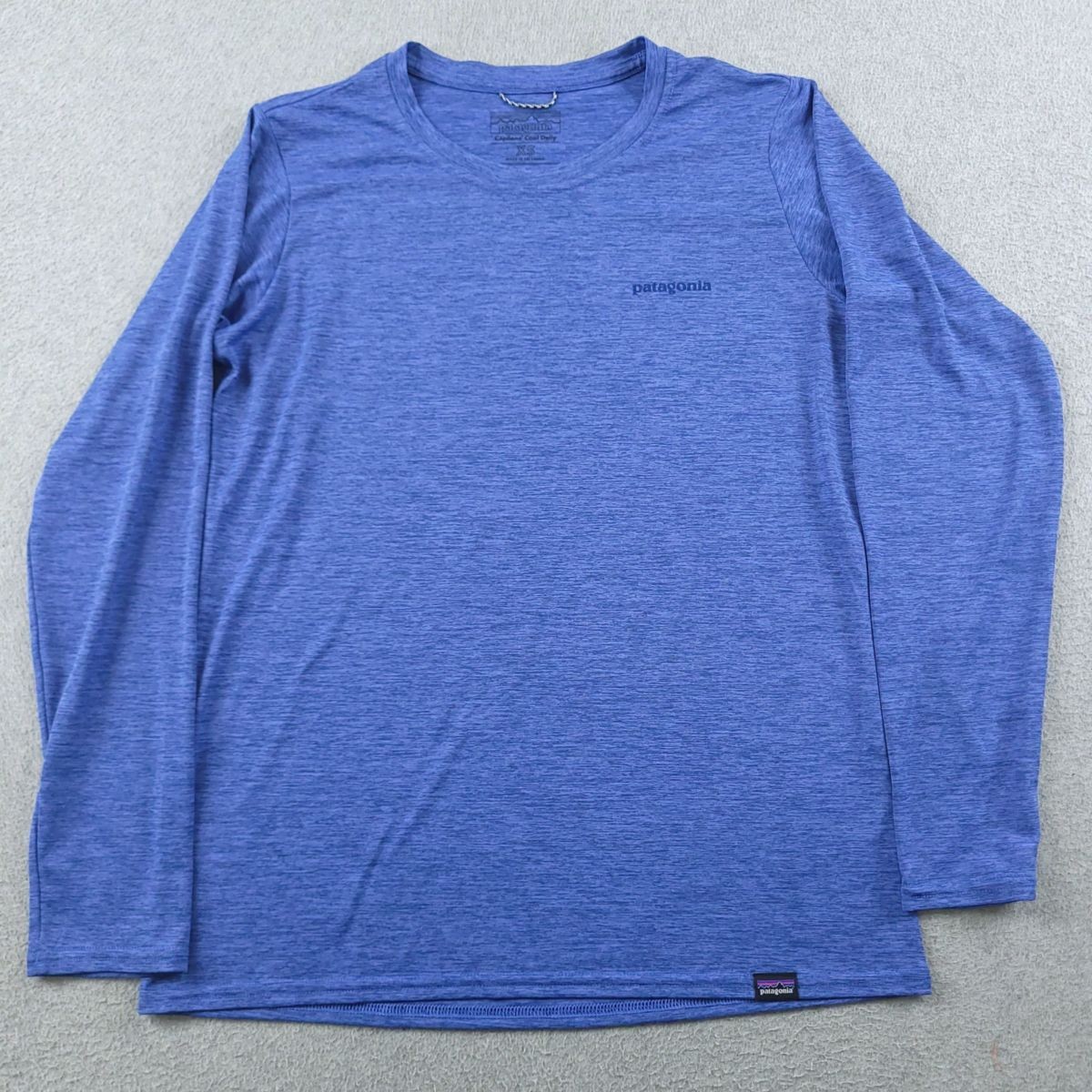 Patagonia Top Womens XS Blue Capilene Cool Daily Graphic Long Sleeve T-Shirt