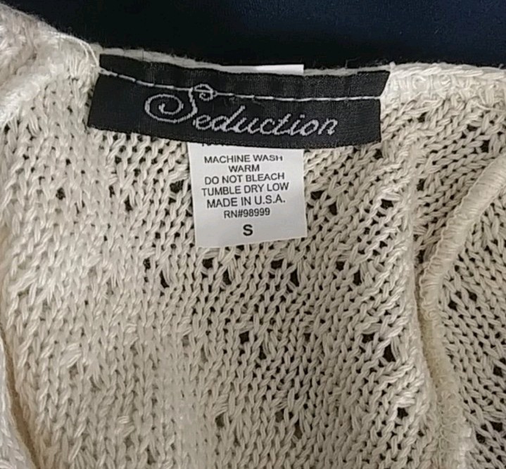 Seduction Cream Colored Acrylic Top