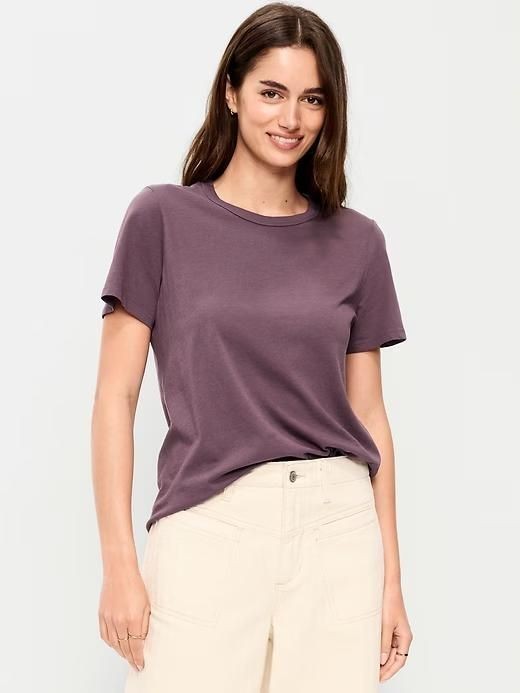 OLD NAVY Women’s EveryWear Crewneck T-Shirt- Sizes-M lL XL XXL 2X 3X 4X-Purple 2