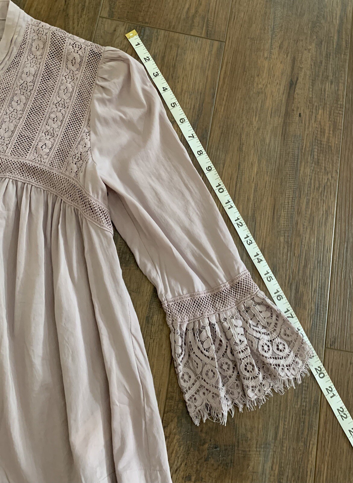 Free People Esme Button Up Top Boho Crochet Romantic Lavender Mauve NWT $128 XS