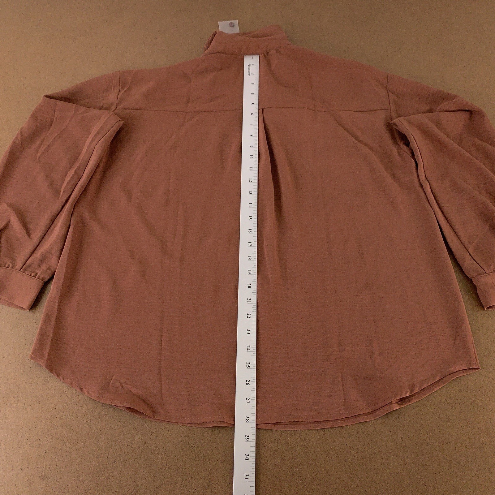 Lush Women’s Size XXL Brown Pullover 2 Pocket Evelyn Collared Blouse NWT