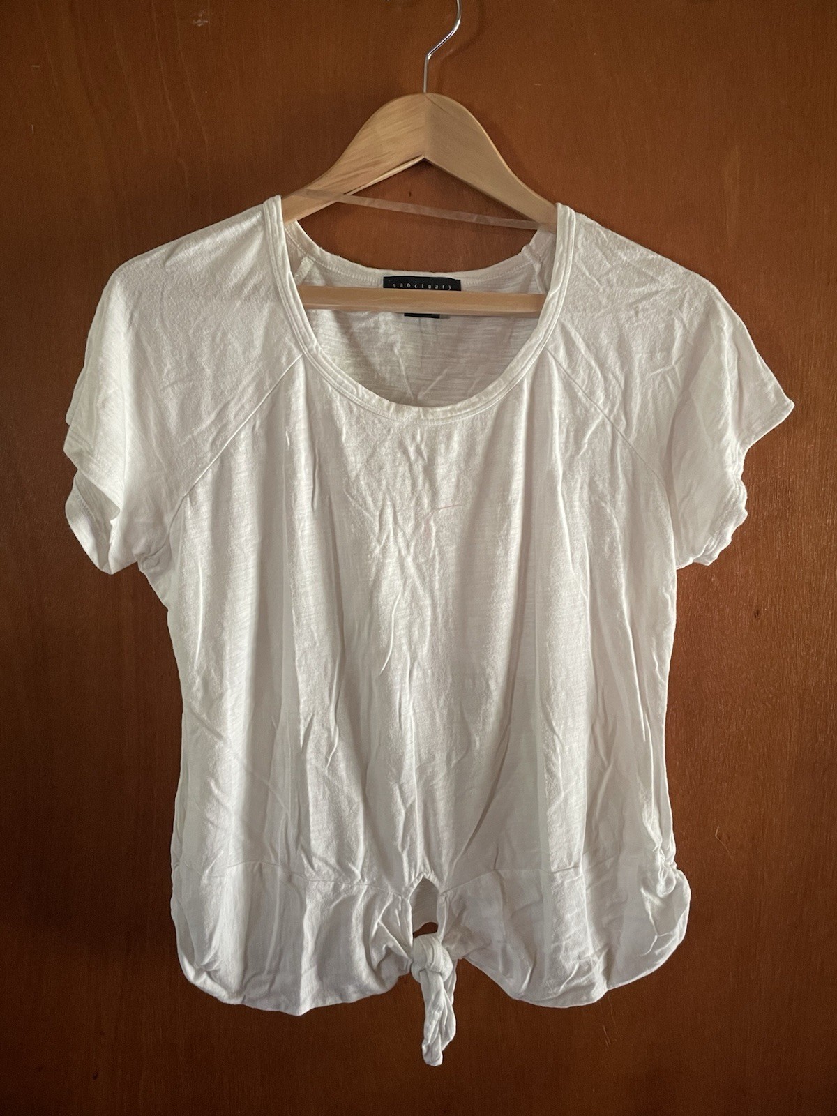 White Tie Front Tee Size Small