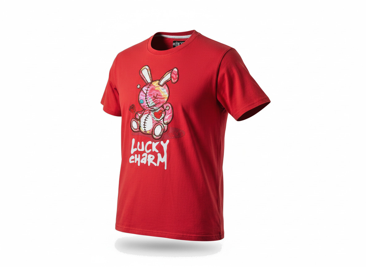 BKYS Black Keys Lucky Charm Voodoo Bunny Graphic Tee Red Streetwear Shirt L