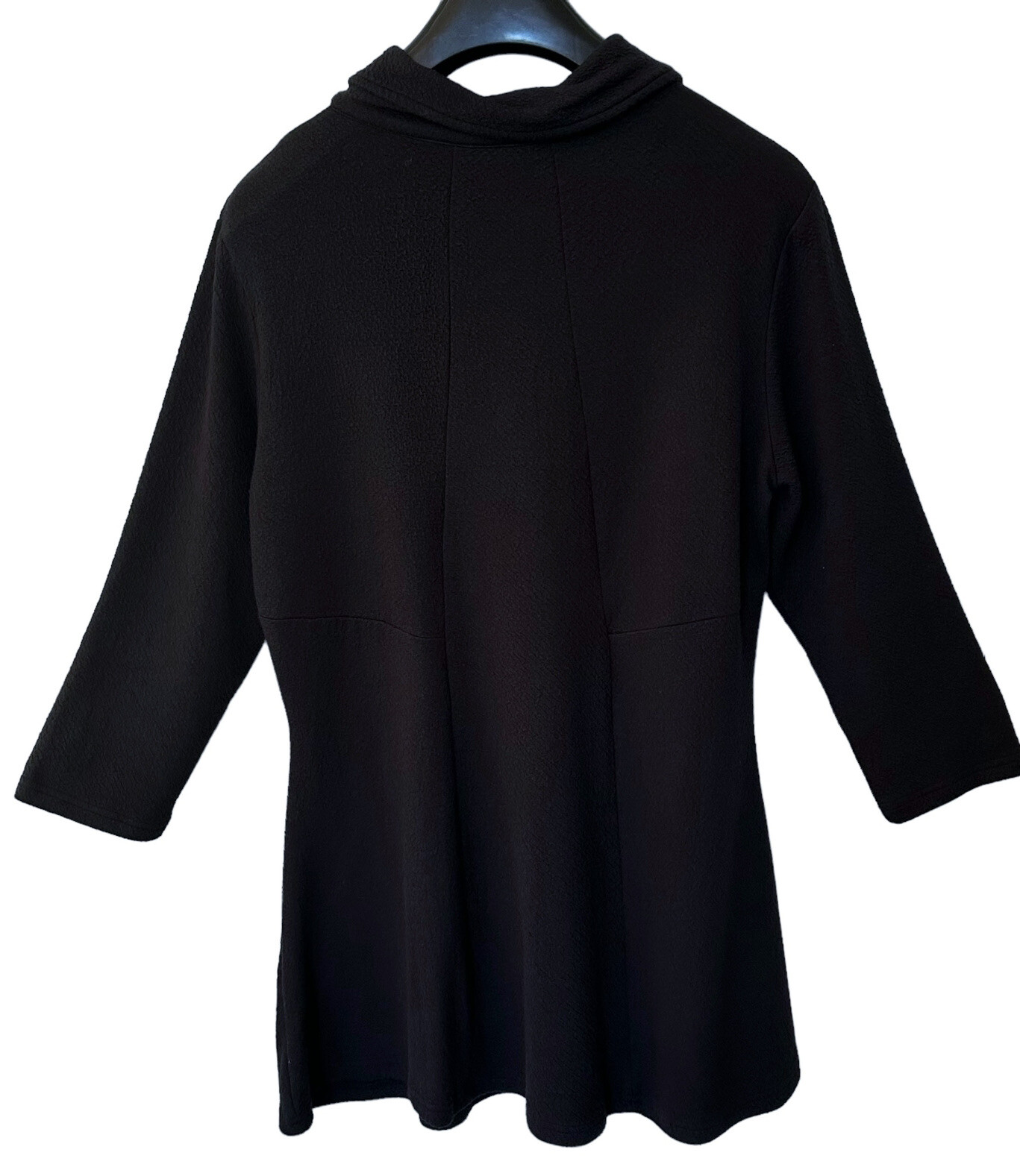 Parsley & Sage Size M Tunic Button Front Pullover Collared Knit Shirt Black NWOT