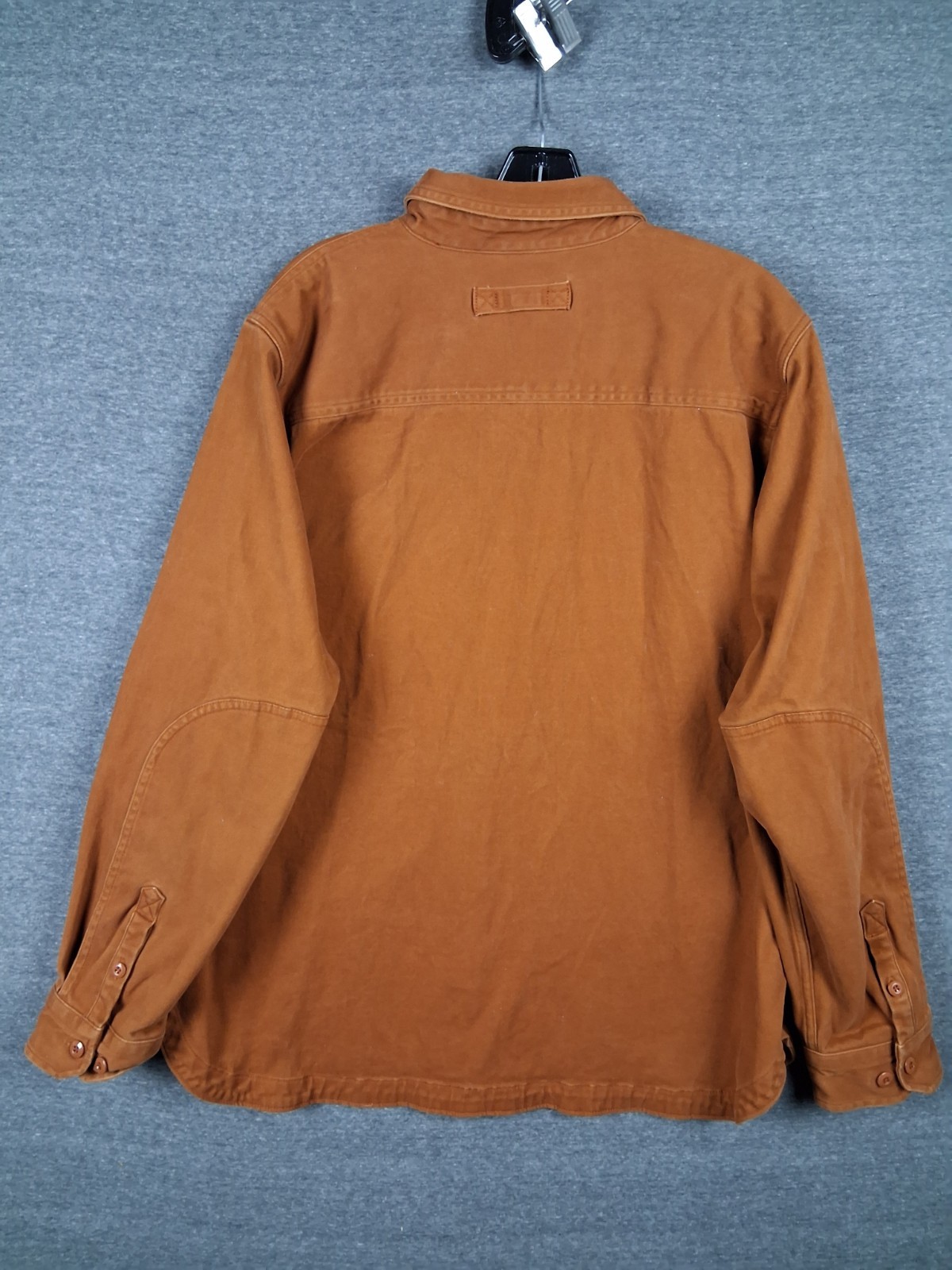Duluth Womens Shirt 2XL Brown Moleskin Button Up Outdoor Heavy Shacket Gorp
