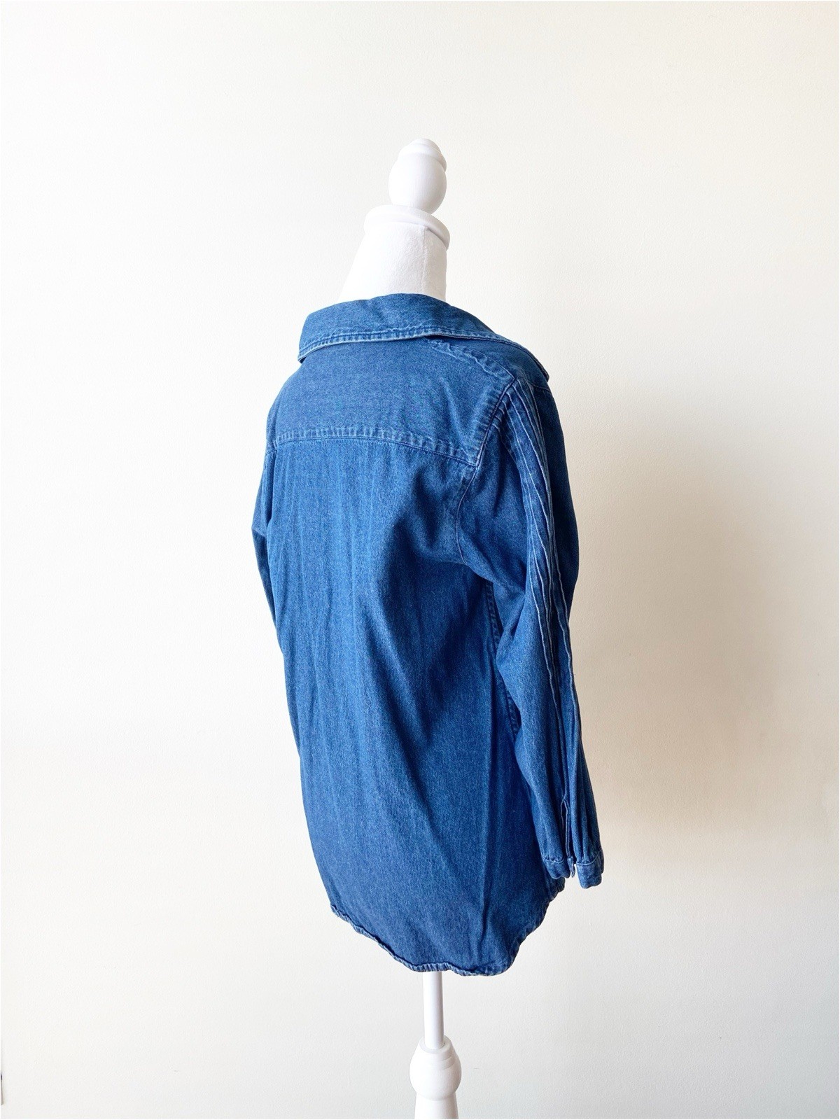 Citicraze Blue Denim Collared Button Front Shirt Size M