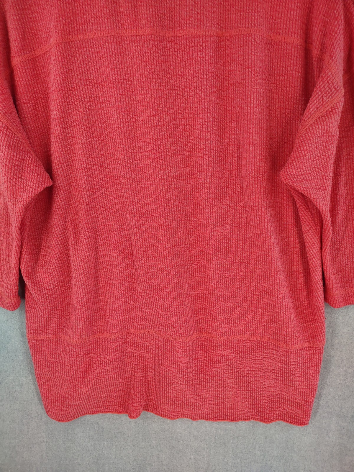 SnoSkins Top Medium Coral Red Thermal Dolman Pullover Cozy Outdoor Cabin Chic US