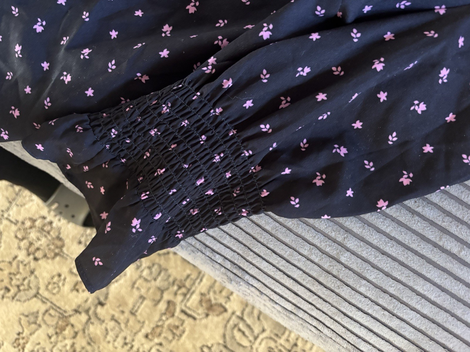 French Connection Floral Peasant Blouse Size Medium