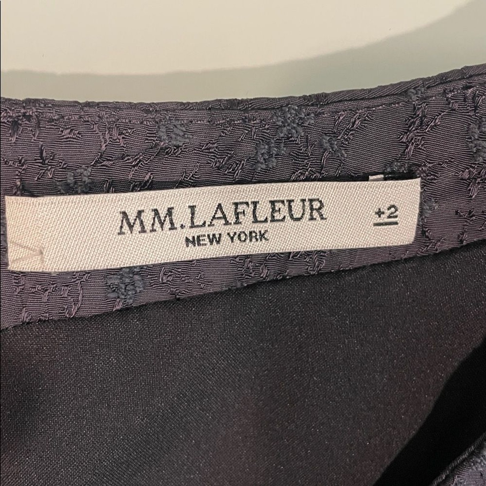 M.M. LaFleur Textured Belted Tunic Top Navy Blue Plus Size 2+ US 22