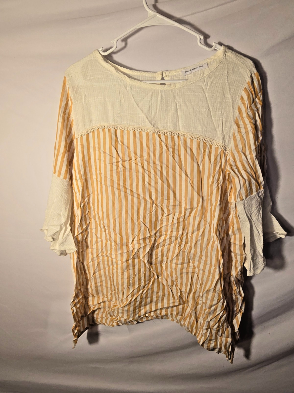 Rose & Remington Women’s Cute Blouse Top Shirt Soft Girl Boho Hippie Medium M