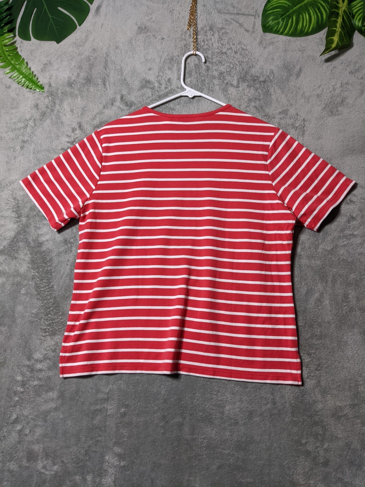DRAPER’S & DAMON’S Women Knit T-Shirt Striped Multicolor Casual PETITE PL