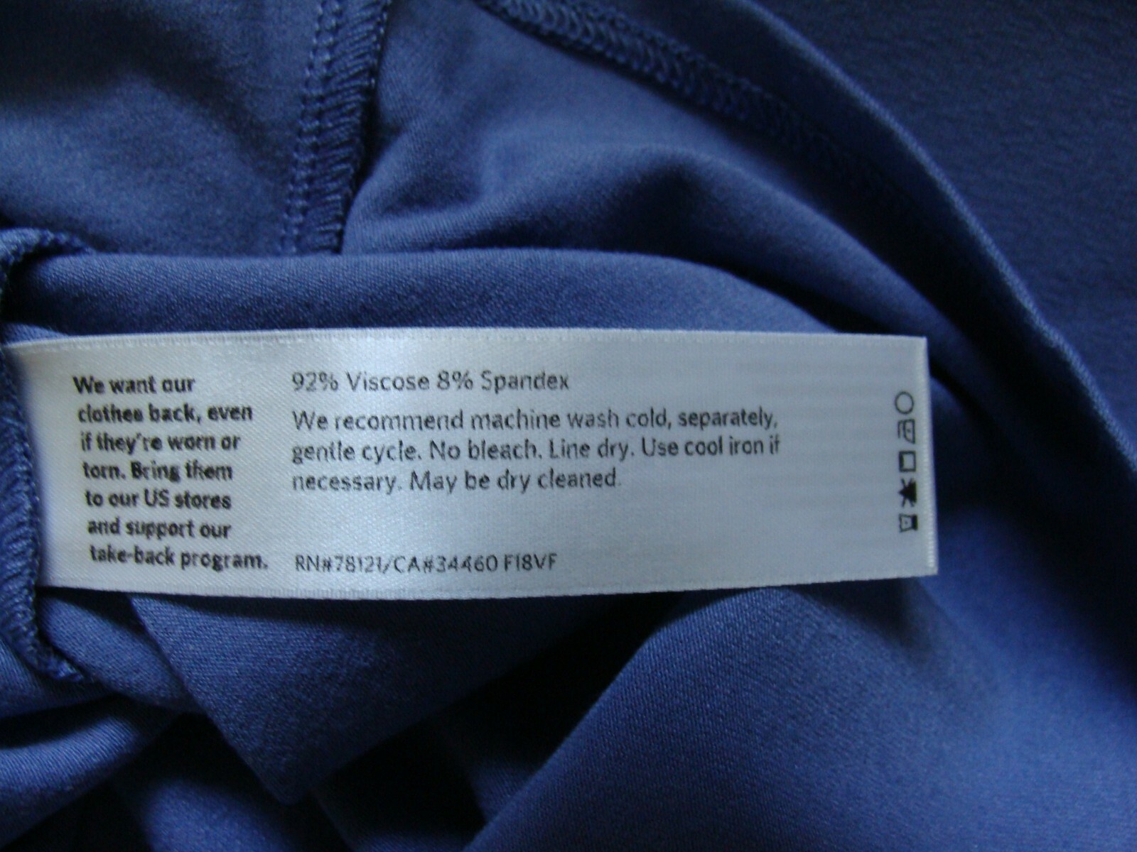NEW EILLEN FISHER BALLET NECK TOP PERIWINKLE SIZE XS/TP LONG SLEEVES