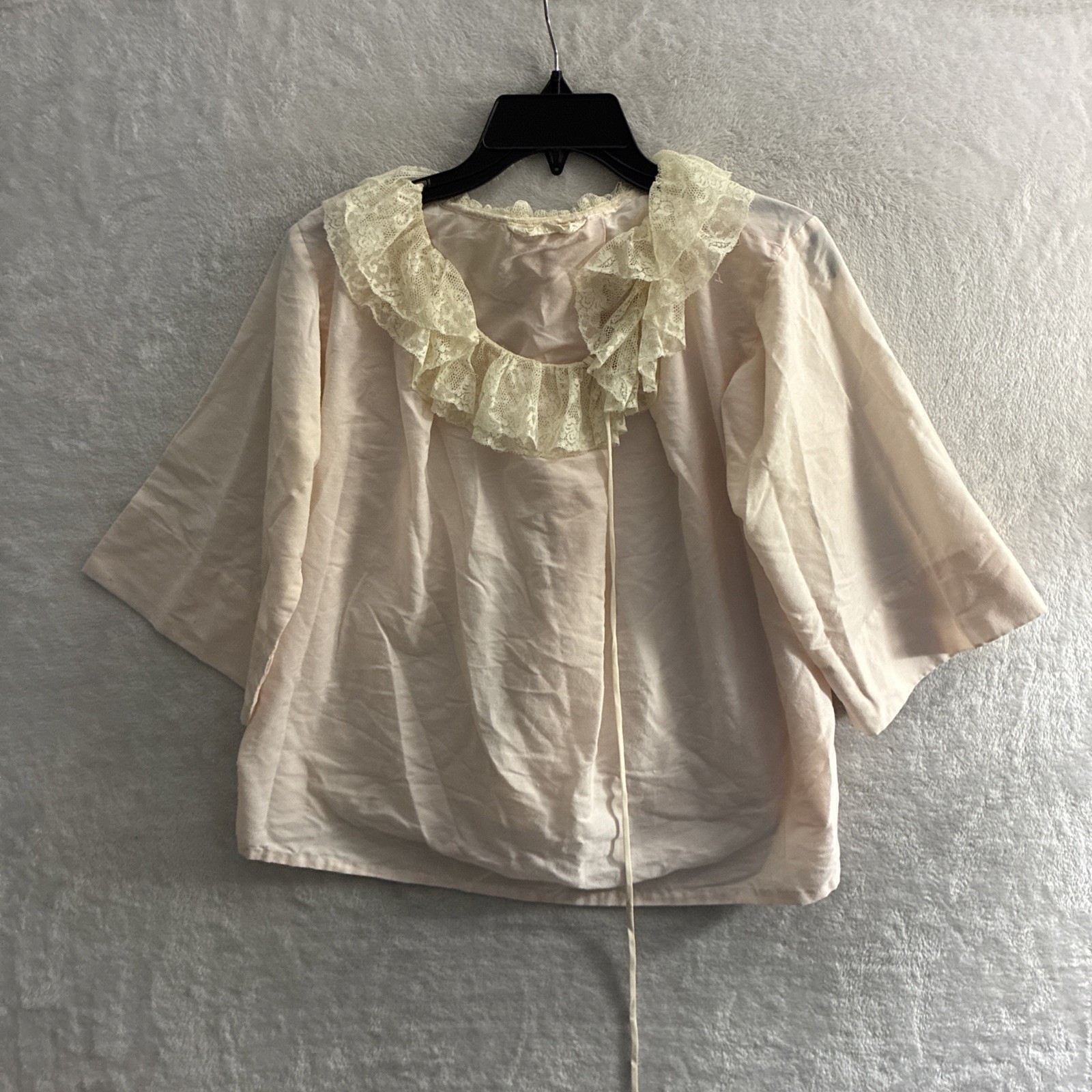 Iris Lingerie Womans Sleep Top Solid Pink Medium Cotton Vintage 1950s Pullover