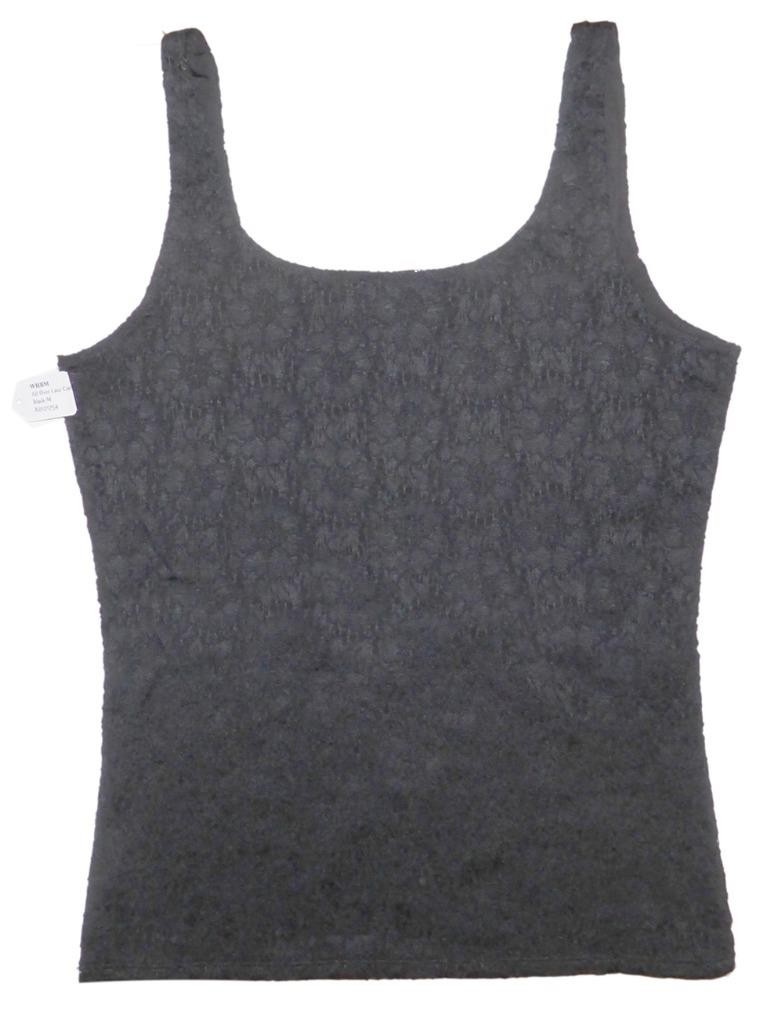 WHITE HOUSE BLACK MARKET Womens M Black ALL OVER LACE CAMI Tank Top MINT!