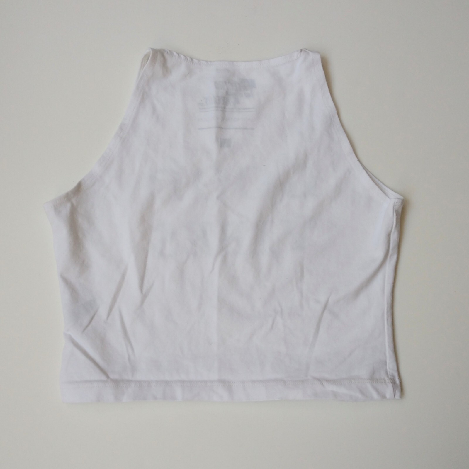 Electro Threads Women’s Good Vibes Crop Top Tank Bra White Size Large