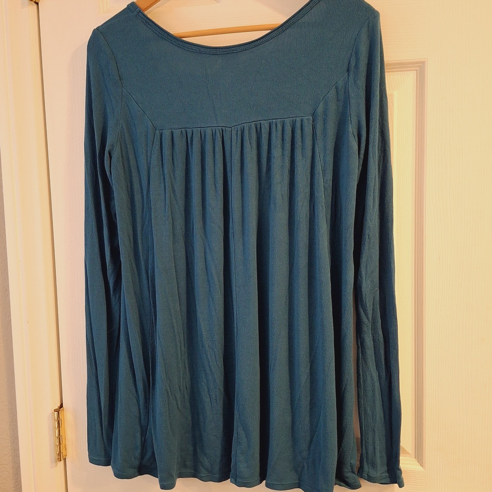 We The Free People Women’s Love Valley Tunic Top Aquatic Blue Sz M Flowy Boho