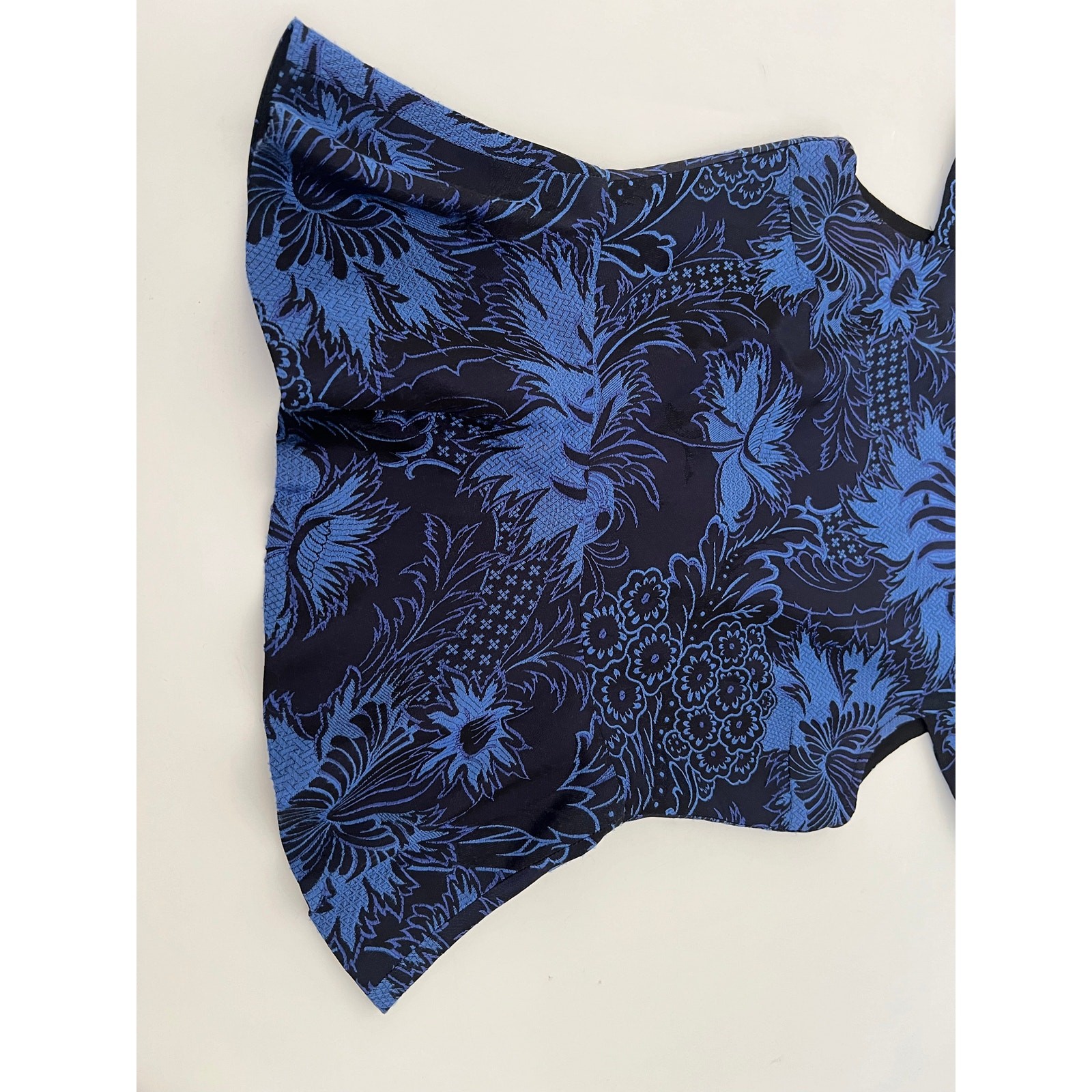 READ Alice + Olivia Blue Bateau Neckline Short Sleeve Blouse Size XS/S