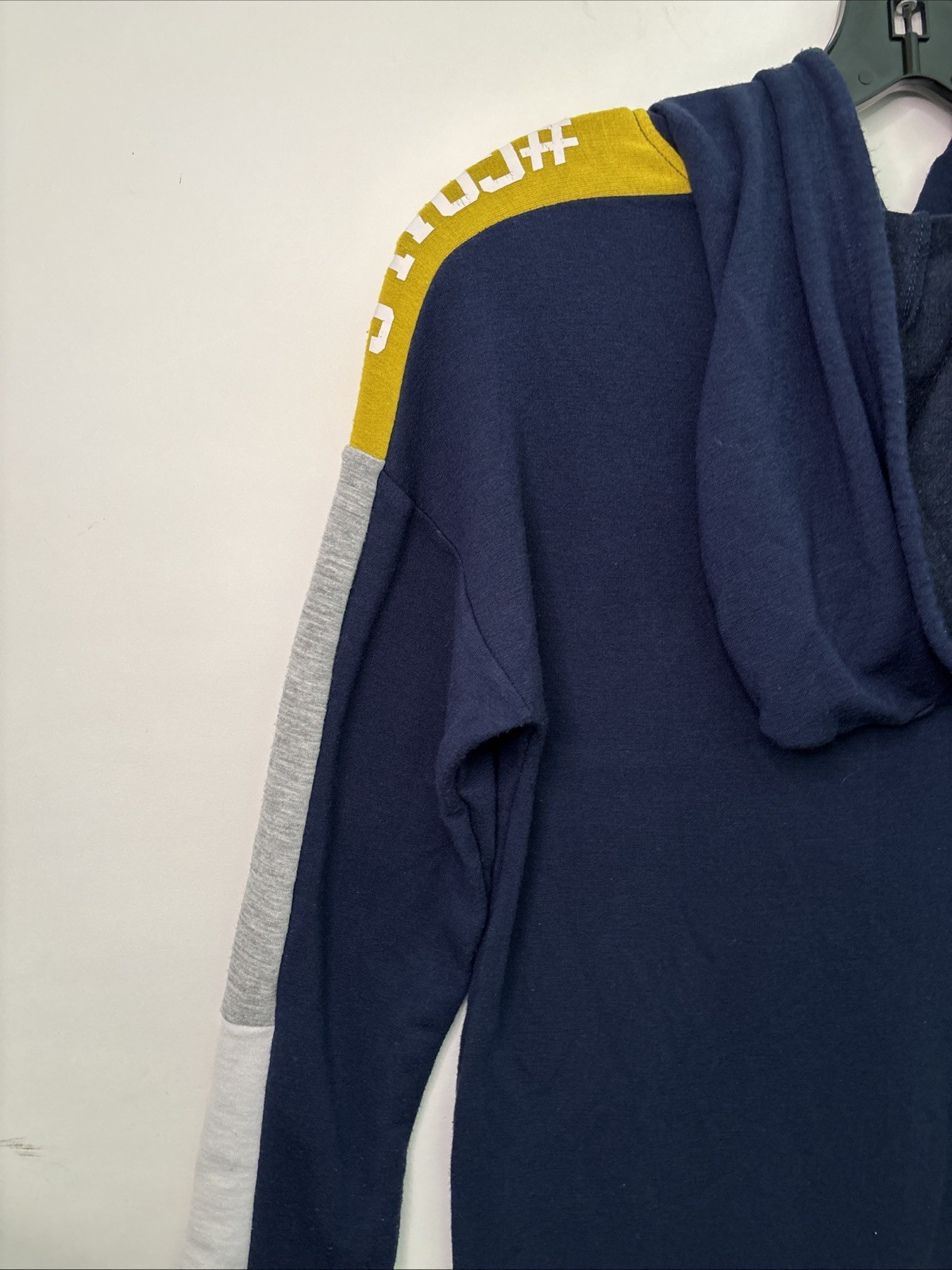 No Boundaries Blue & Yellow Pattern Hoodie Size Small 3-5 #Goals on Front