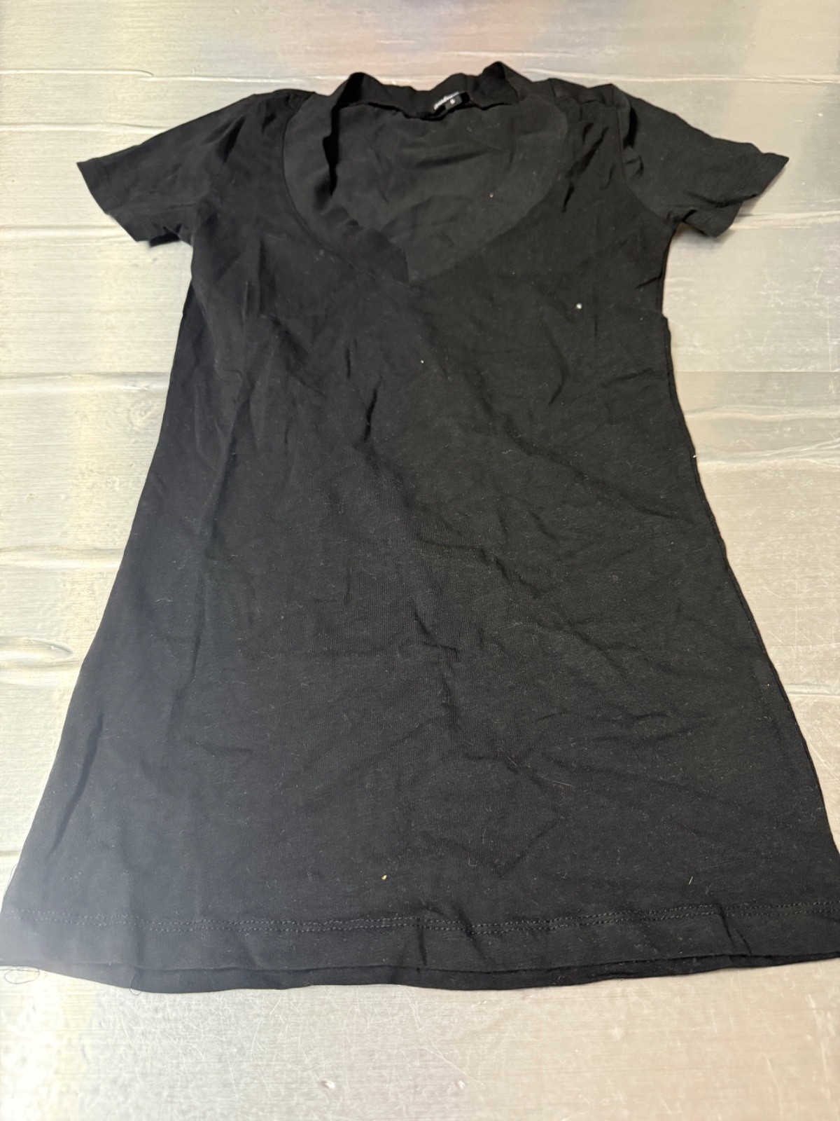 Ambiance V-Neck Short Sleeve Tee Shirt Basic Plain Solid Top Stretchy T